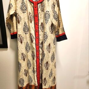 Sabbyatastore ladies kurta; long; sz L (slim fit)
